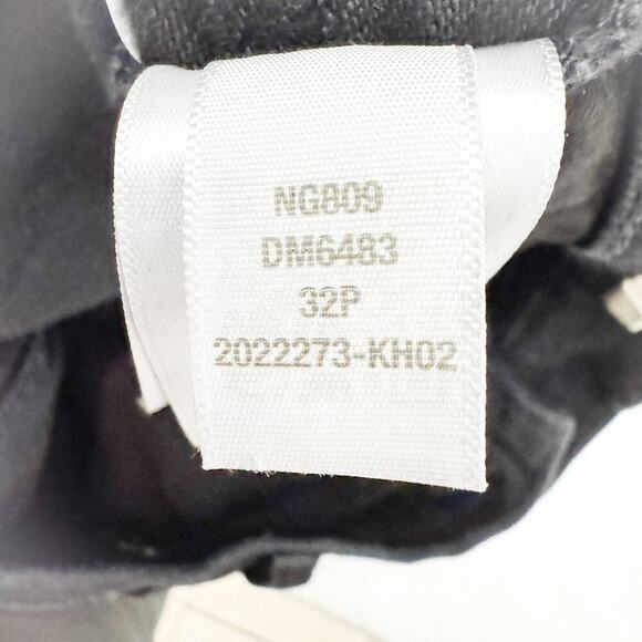 Madewell Cali-Demi Boot Black Denim Jeans Raw Hem Size 32 Petite - Picture 8 of 9